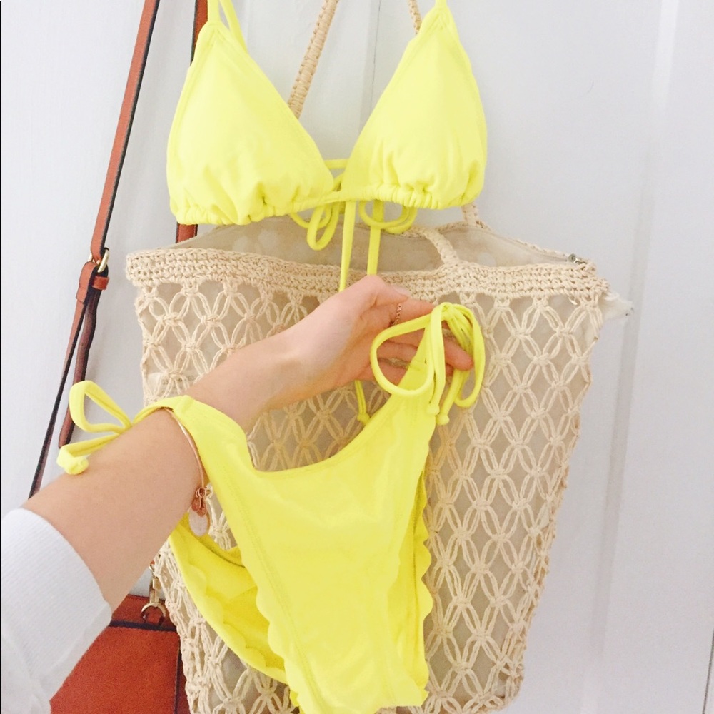 Roxy neon yellow/green bikini